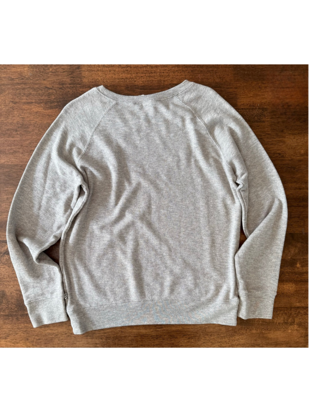 Women's Vans Floral Logo Sweatshirt Grey Size M - Picture 4 of 6